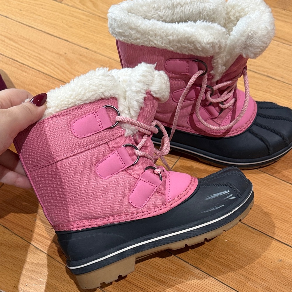 Cat & Jack Pink and Black Kids Boots